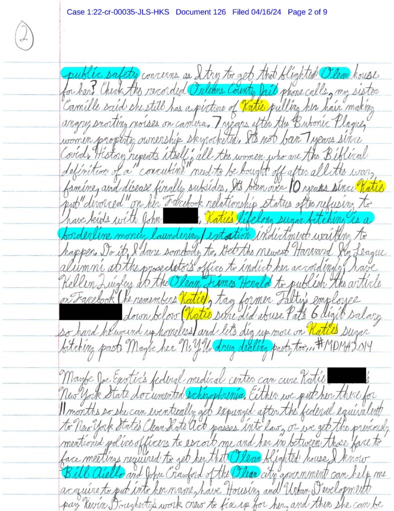 letter from luke wenke to the honorable john l. sinatra jr. april 2024